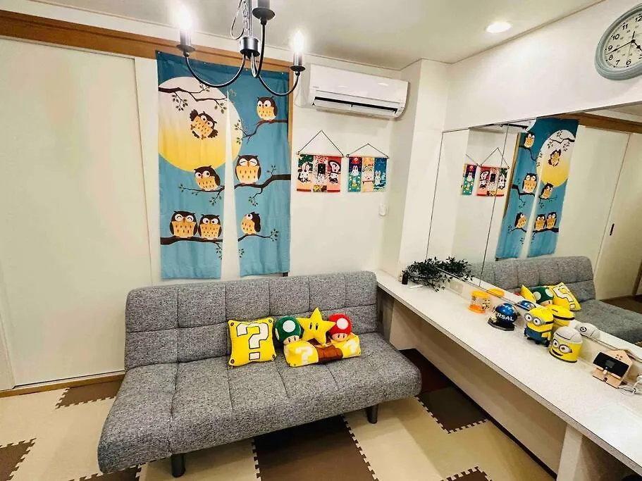 212Gblhouse,大阪中心部,道頓堀,難波,心斎橋,黒門市場エリア!Usjもすぐ!駅から徒歩1分の広いおしゃれな部屋! شقة أوساكا